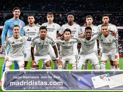 فريق ريال مدريد قبل مواجهة أتلتيكو مدريد - 8 فبراير 2025 - X/realmadrid