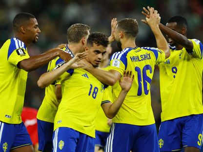 ياسين العياري يرفض الاحتفال بعد التسجيل مع السويد ضد تونس في كأس العالم - 14 يونيو 2026 - Reuters