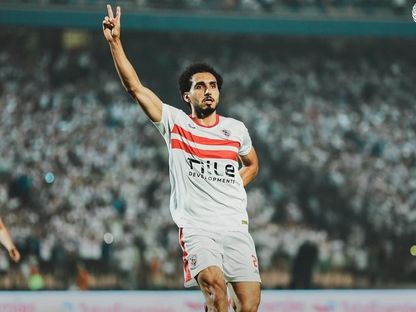 أحمد حمدي يسجل هدف فوز الزمالك بكأس الكونفيدرالية الإفريقية 2024 أمام نهضة بركان - instagram @ahmedhamdy_34