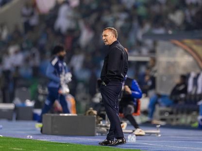 بريندان رودجرز خلال مباراة القادسية والأهلي بالدوري السعودي - 13 مارس 2026 - X/Alqadsiah