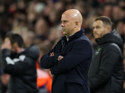 آرني سلوت مدرب ليفربول خلال مباراة ليدز يونايتد في الدوري الإنجليزي - 6 ديسمبر 2025 - Action Images via Reuters