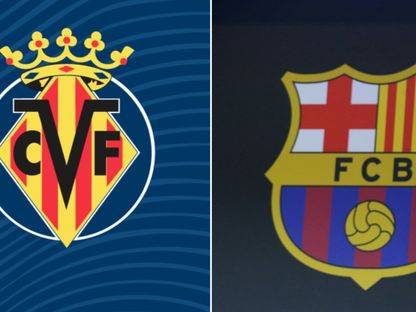 شعارا فريقي برشلونة وفياريال في صورة مُركبة - الشرق