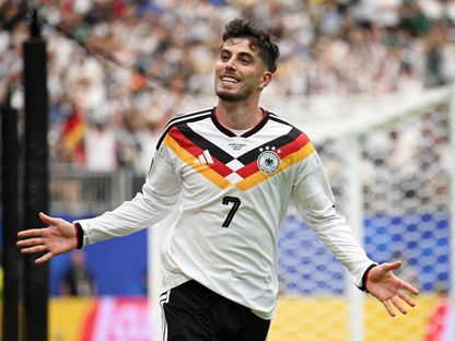 احتفال كاي هافرتز بتسجيل هدف لألمانيا في مرمى كوراساو في كأس العالم - 14 يونيو 2026 - Reuters