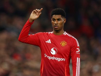 لاعب مانشستر يونايتد ماركوس راشفورد خلال مباراة تشيلسي في الدوري الإنجليزي الممتاز  - 3 نوفمبر 2024 - Reuters