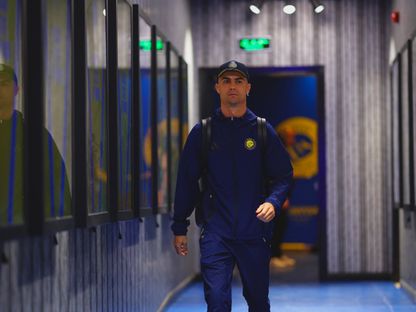وصول كريستيانو رونالدو نجم النصر لملعب الأول بارك قبل مواجهة الاتفاق في الدوري السعودي - 15 أبريل 2026 - X/@AlNassrFC