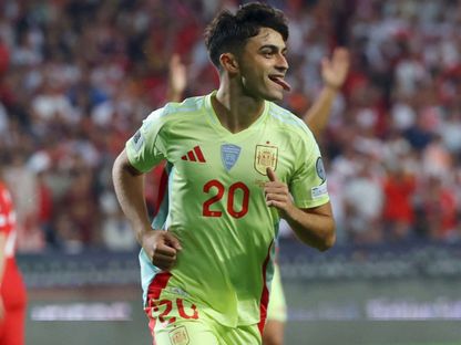 بيدري بعد تسجيله هدفاً لإسبانيا في مرمى تركيا بتصفيات كأس العالم 2026 - 7 سبتمبر 2025 - Reuters