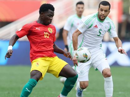 من مواجهة الجزائر وغينيا في كأس أمم إفريقيا للمحليين - 15 أغسطس 2025 - X/@caf_online_AR