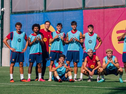 تدريبات فريق برشلونة قبل مواجهة أتلتيك بلباو بالدوري الإسباني - 25 أغسطس 2026 - X@FCBarcelona