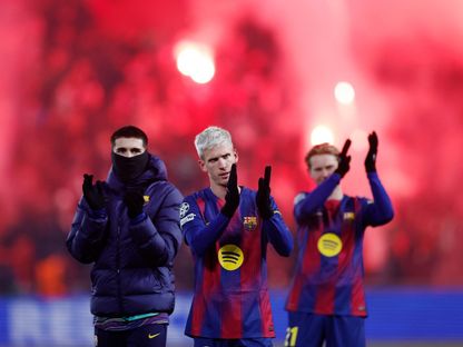 داني أولمو بعد مباراة سلافيا براغ وبرشلونة بدوري أبطال أوروبا - 21 يناير 2026 - Reuters