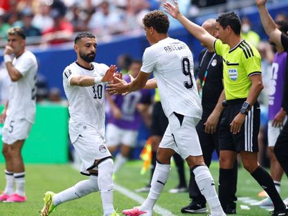 لحظة مشاركة حمزة عبد الكريم بدلاً من محمد صلاح في مباراة مصر وبلجيكا بكأس العالم 2026 - reuters