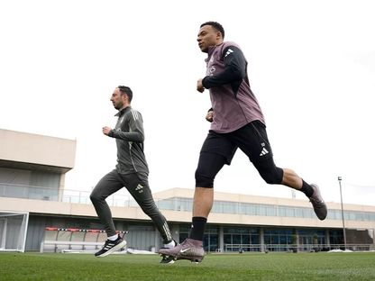 كيليان مبابي يشارك في مران ريال مدريد قبل مواجهة مانشستر سيتي - 9 مارس 2026 - realmadrid.com