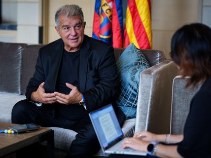 رئيس برشلونة جوان لابورتا خلال مقابلة مع شبكة "سي أن أن" - 31 يوليو 2025 - fcbarcelona.com