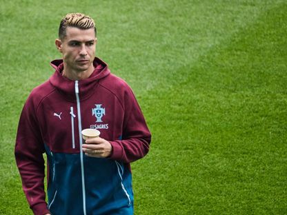 كريستيانو رونالدو في حصة تدريبية لمنتخب البرتغال في ملعب مالمو بالسويد - 29 سبتمبر 2026 - Getty Images