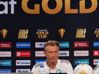 هيرفي رونار مدرب السعودية خلال المؤتمر قبل مباراة المكسيك في الكأس الذهبية - 27 يونيو 2025 - x/@SaudiNT