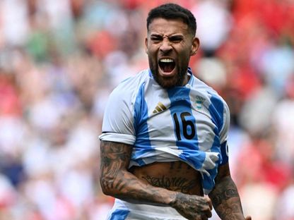 نيكولاس أوتاميندي لاعب فوق السن مع منتخب الأرجنتين في أولمبياد باريس 2024 - Reuters