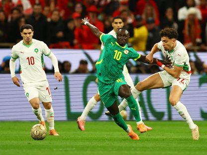ساديو ماني ونايل العيناوي من نهائي كأس أمم إفريقيا بين السنغال والمغرب - 18 يناير 2026 - Reuters
