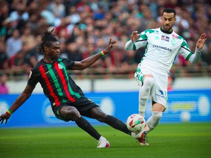 من مباراة الجيش الملكي والرجاء الرياضي في الدوري المغربي - 30 أبريل 2026 - FB/@Raja Club Athletic