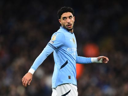عمر مرموش مهاجم مانشستر سيتي خلال مباراة تشيلسي في الدوري الإنجليزي - 25 يناير 2025 - Reuters