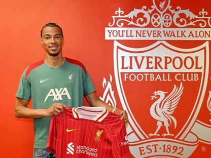 هوغو إيكيتيكي بقميص فريقه الجديد ليفربول الإنجليزي - 23 يوليو 2025 - liverpoolfc.com