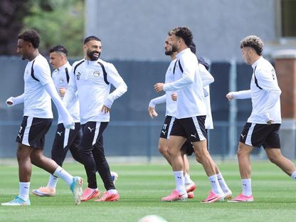 محمد صلاح ضمن لاعبي مصر في التدريبات قبل مواجهة أستراليا بكأس العالم - 2 يوليو 2026 - X@EFA