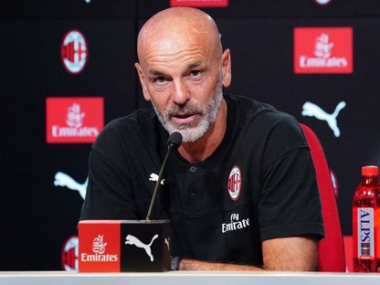 ستيفانو بيولي مدرب نادي ميلان الإيطالي في مؤتمر صحفي - 10 أبريل 2024 - Reuters