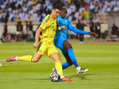كريستيانو رونالدو خلال مباراة بين النصر ونيوم بالدوري السعودي - 8 نوفمبر 2025 - X/@AlNassrFC
