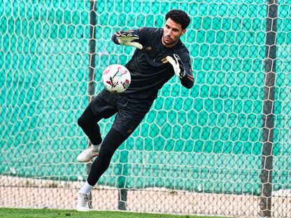 منير المحمدي حارس نهضة بركان خلال تدريب - 23 مايو 2026 - FB/@RS Berkane