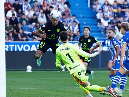 كريستيان روميرو يسجل هدف فوز أتلتيكو مدريد أمام خيتافي في الدوري الإسباني - 10 اكتوبر 2026 - reuters