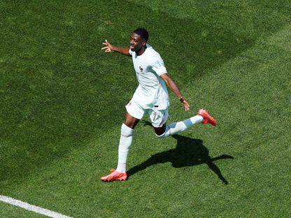 عثمان ديمبيلي يحتفل بالتسجيل مع فرنسا ضد النرويج - 26 يونيو 2026 - Reuters
