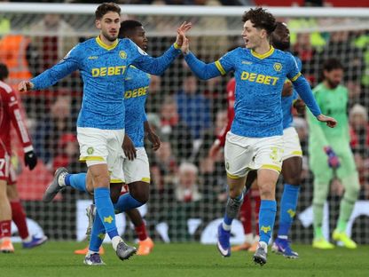 سانتياغو بوينو يحتفل بهدفه في مباراة ليفربول وولفرهامبتون بالدوري الإنجليزي - 27 ديسمبر 2025 - Reuters