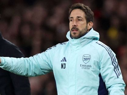 المدرب الألماني نيكولاس يوفر في مباراة أرسنال وفولهام بالدوري الإنجليزي 1 أبريل 2025 - Reuters