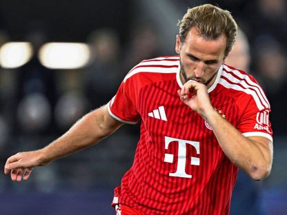 هاري كين يحتفل بثنائيته مع بايرن ميونيخ أمام فايكينغ النرويجي بدوري أبطال أوروبا - 13 أكتوبر 2026 - reuters