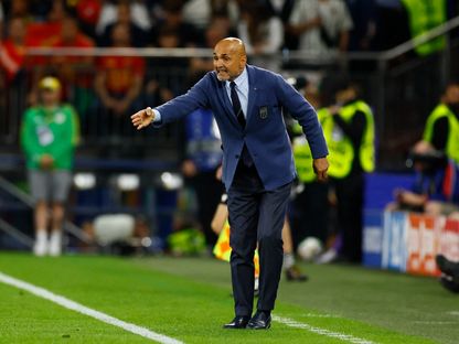 لوتشيانو سباليتي مدرب منتخب إيطاليا في مباراة إسبانيا في "يورو 2024" - 20 يونيو 2024 - Reuters