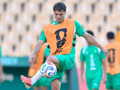 براهيم دياز خلال تدريبات المغرب قبل مباراة هولندا بكأس العالم - 28 يونيو 2026 - X/EnMaroc