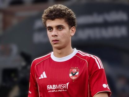 حمزة عبد الكريم مهاجم النادي الأهلي في مباراة كأس الرابطة المصرية أمام المقاولون العرب - 30 ديسمبر 2025 - alahly/x