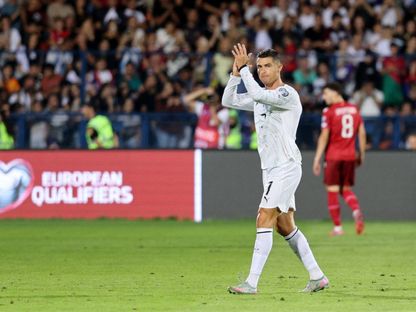 كريستيانو رونالدو خلال مباراة البرتغال وأرمينيا بتصفيات كأس العالم 2026 - 6 سبتمبر 2025 - Reuters