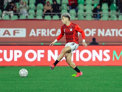 إمام عاشور لاعب مصر في التدريبات قبل مواجهة زيمبابوي بكأس أمم إفريقيا - 22 ديسمبر 2025 - X@EFA