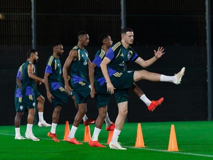 جانب من تدريبات منتخب السعودية استعدادا لمواجهة الكويت في خليجي 27 - 21 سبتمبر 2026 - X/@SaudiNT