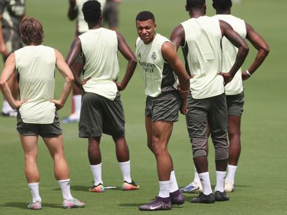 كيليان مبابي خلال تدريب لريال مدريد في كأس العالم للأندية - 30 يونيو 2025 - Reuters