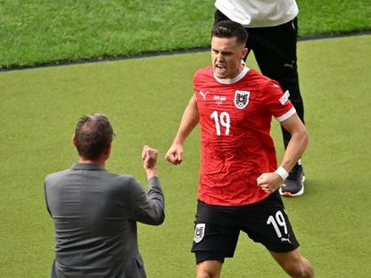 كريستوف بومغارتنر بعد تسجيله هدفاً للنمسا في مرمى بولندا ببطولة أوروبا "يورو 2024" - 21 يونيو 2024 - UEFA