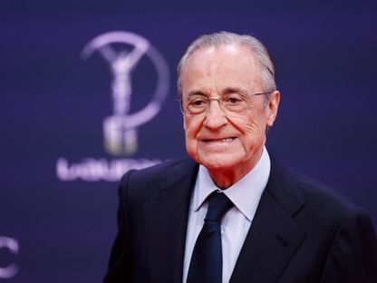 فلورنتينو بيريز رئيس ريال مدريد خلال حضور حفل جوايز لوريوس - 21 أبريل 2025 - Reuters