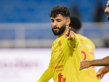 محمد أبو الشامات خلال مباراة بين القادسية والنجمة بالدوري السعودي - 25 يناير 2026 - X/@Alqadsiah