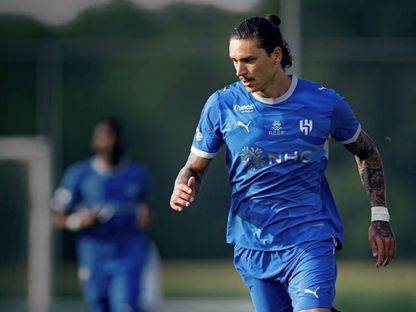 داروين نونيز خلال مباراة تجريبية مع نادي الهلال السعودي - alhilal.com
