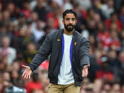 روبن أموريم مدرب مانشستر يونايتد خلال مباراة بيرنلي في الدوري الانجليزي الممتاز - 30 أغسطس 2025 - Reuters