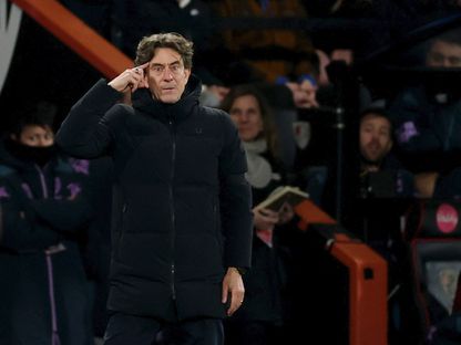 مدرب توتنهام هوتسبير توماس فرانك خلال مباراة ضد بورنموث - 7 يناير 2026 - REUTERS