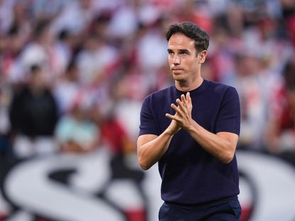 إينييغو بيريز مدرب رايو فايكانو في نهائي دوري المؤتمر الأوروبي أمام كريستال بالاس - 27 مايو 2026 - Reuters