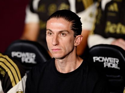 فيليبي لويس خلال قيادته فلامنغو أمام لانوس الأرجنتيني في مباراة ريكوبا سودأمريكانا - 20 فبراير 2026 - Reuters