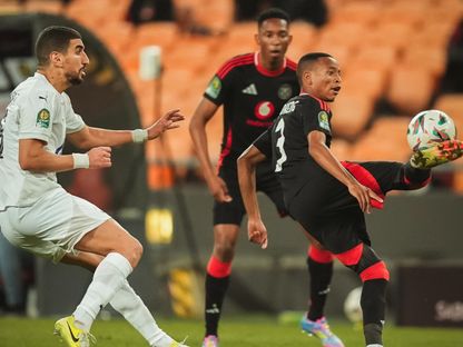 أورلاندو بايرتس وبيراميدز في ذهاب نصف نهائي دوري أبطال إفريقيا 19-4-2025 - orlandopirates/x