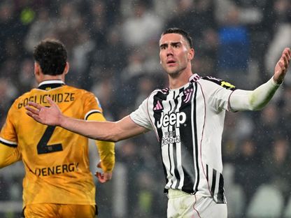 دوسان فلاهوفيتش مهاجم يوفنتوس خلال مواجهة أودينيزي بالدوري الإيطالي - 29 أكتوبر 2025 - Reuters