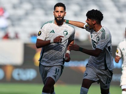 صالح الشهري بعد تسجيله هدفاً للمنتخب السعودي في مرمى هايتي بالكأس الذهبية - 16 يونيو 2025 - Reuters